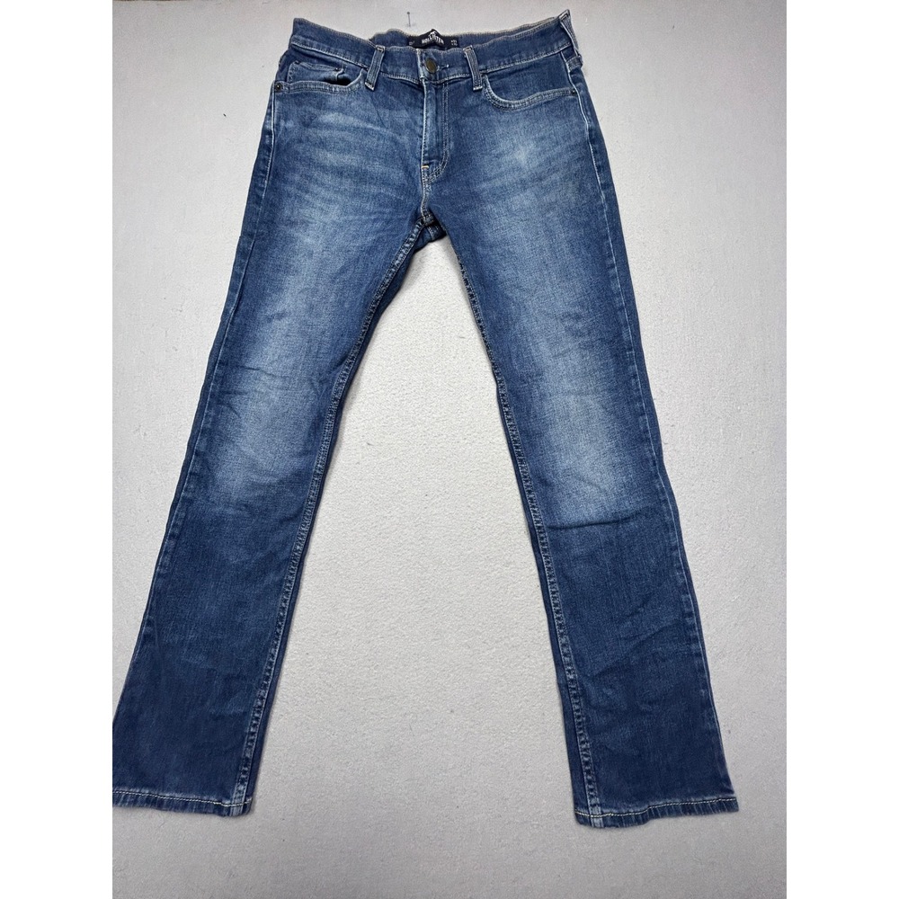 Hollister Slim Jeans Cotton Blend Blue Denim 31x32 Mens